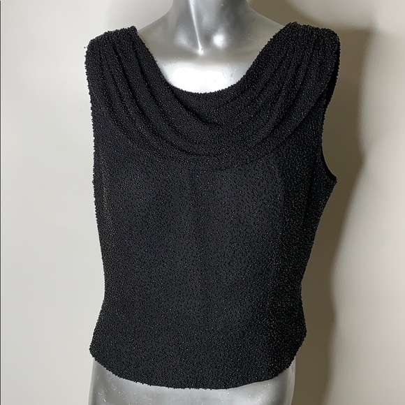 Andretta Donatello Tops - Vintage Andretta Donatello 100% silk,  Fully Beaded backless  XL